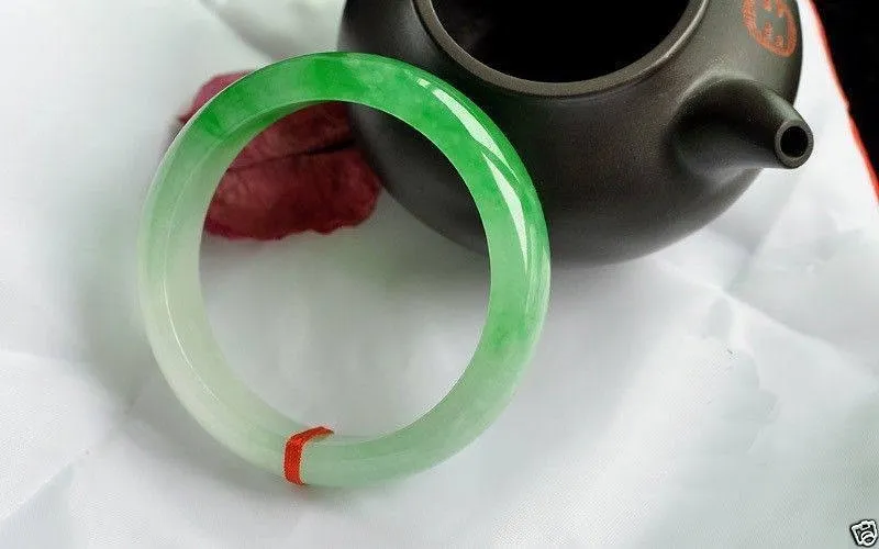 10% OFF- 58/59/60 mm Certified Natural Ice Jadeite Emerald A Jade HandCarved Bracelet Bangle