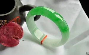 10% OFF- 58/59/60 mm Certified Natural Ice Jadeite Emerald A Jade HandCarved Bracelet Bangle