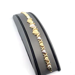 10K Gold Heart Bracelet