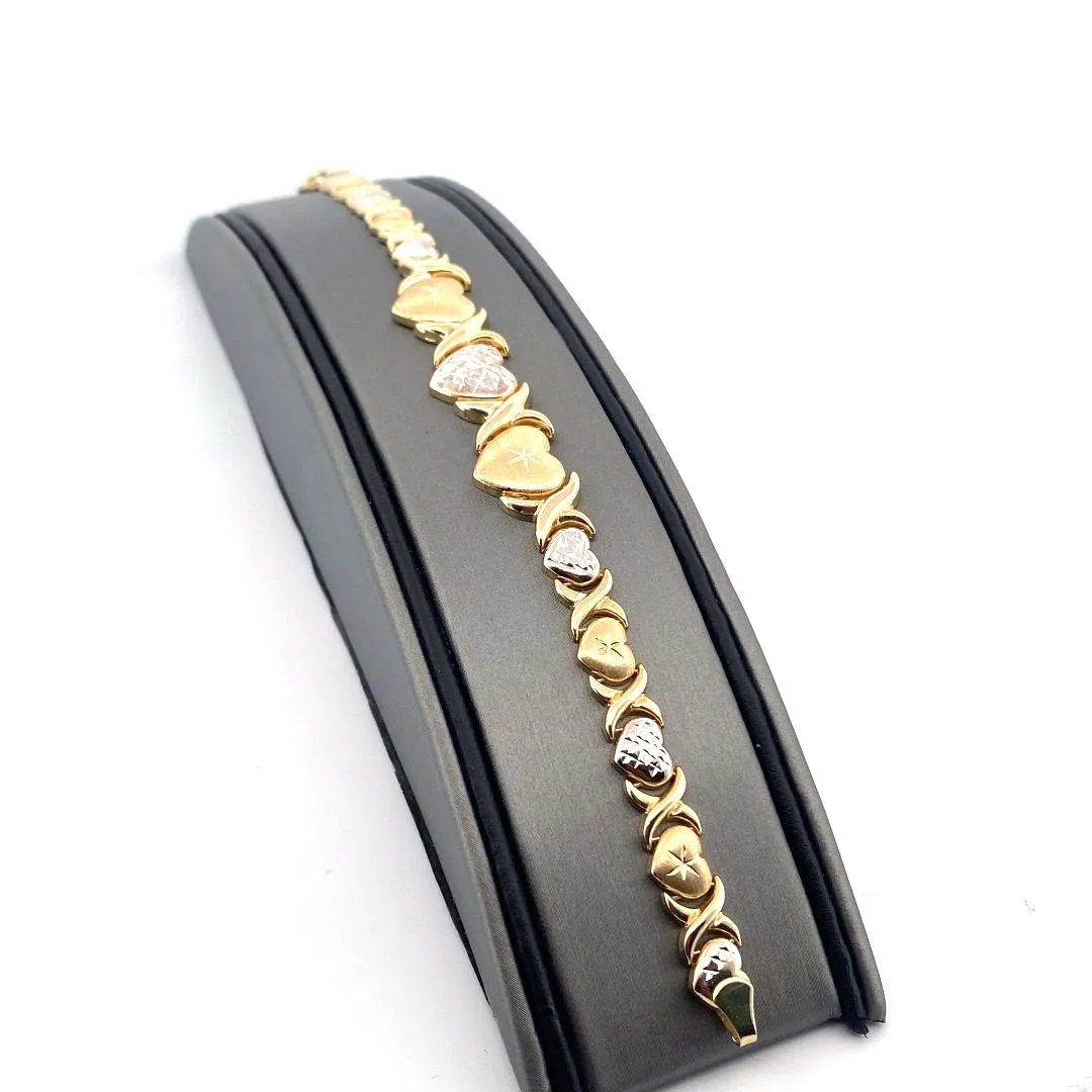10K Gold Heart Bracelet