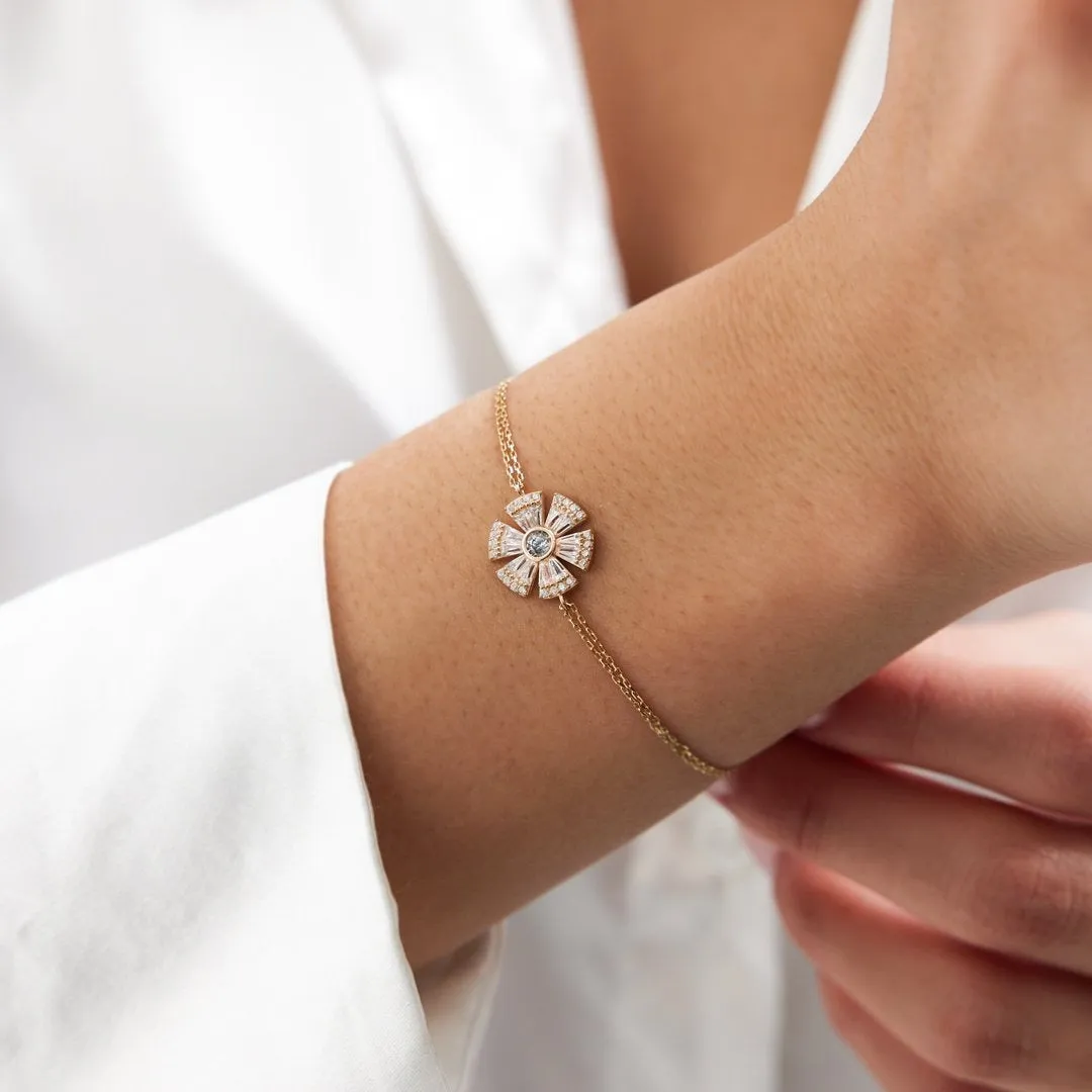 14k Gold Slice Bracelet