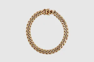 14k Green Gold Soft Curb Link Bracelet