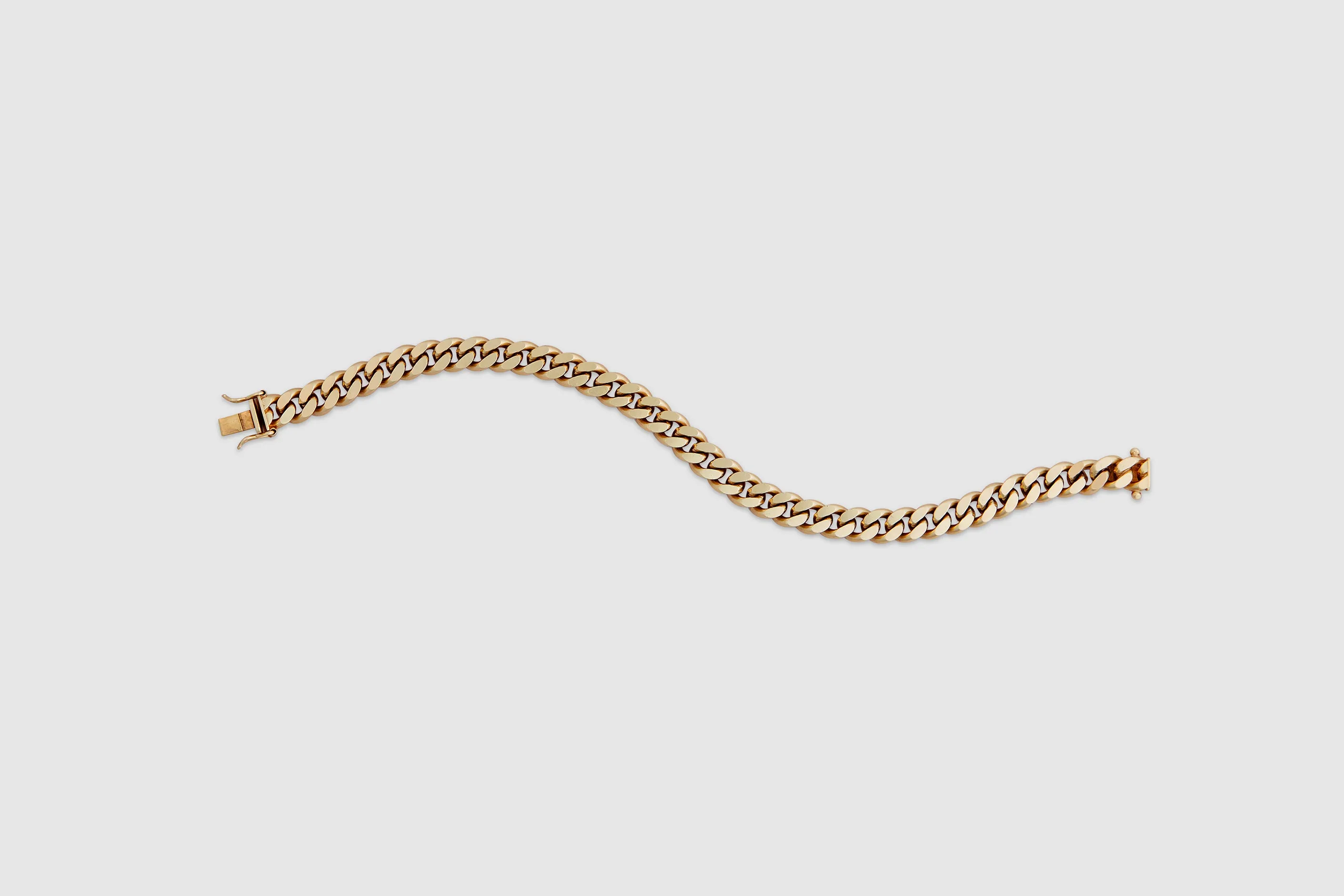 14k Green Gold Soft Curb Link Bracelet