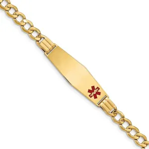 14K Yellow Gold Curb Link Medical ID Bracelet