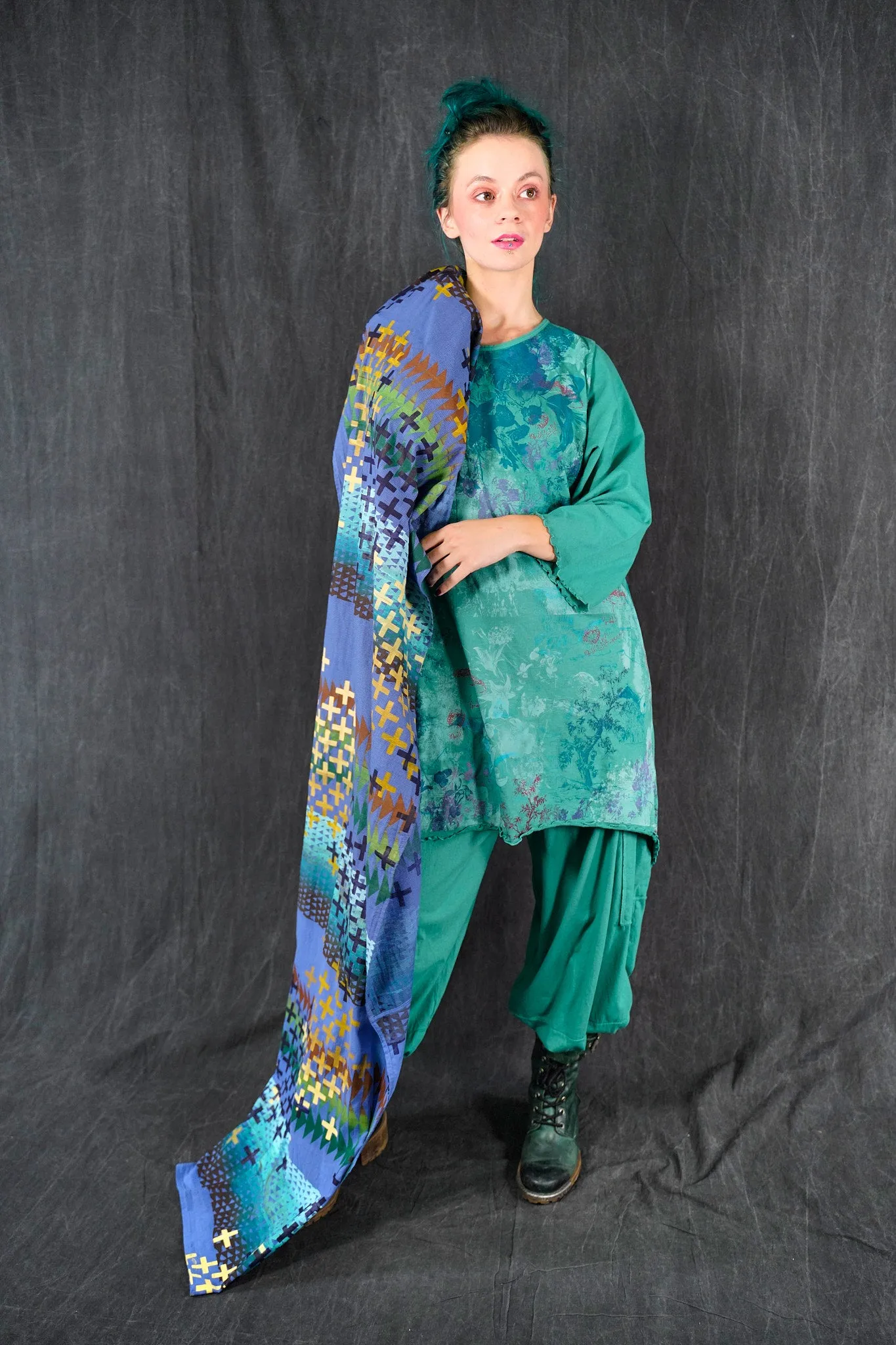 1565 Swing Tunic Cyan-P