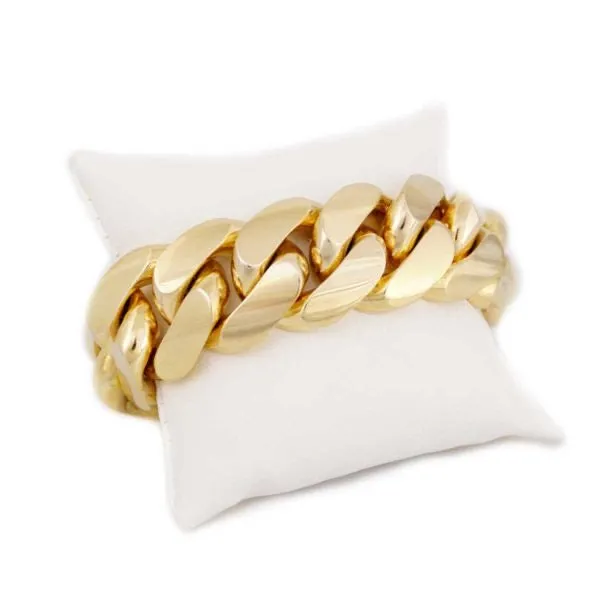18 MM  Cuban Link Bracelet (10K Gold) Bigger