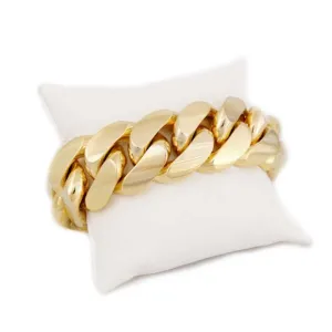 18 MM  Cuban Link Bracelet (10K Gold) Bigger
