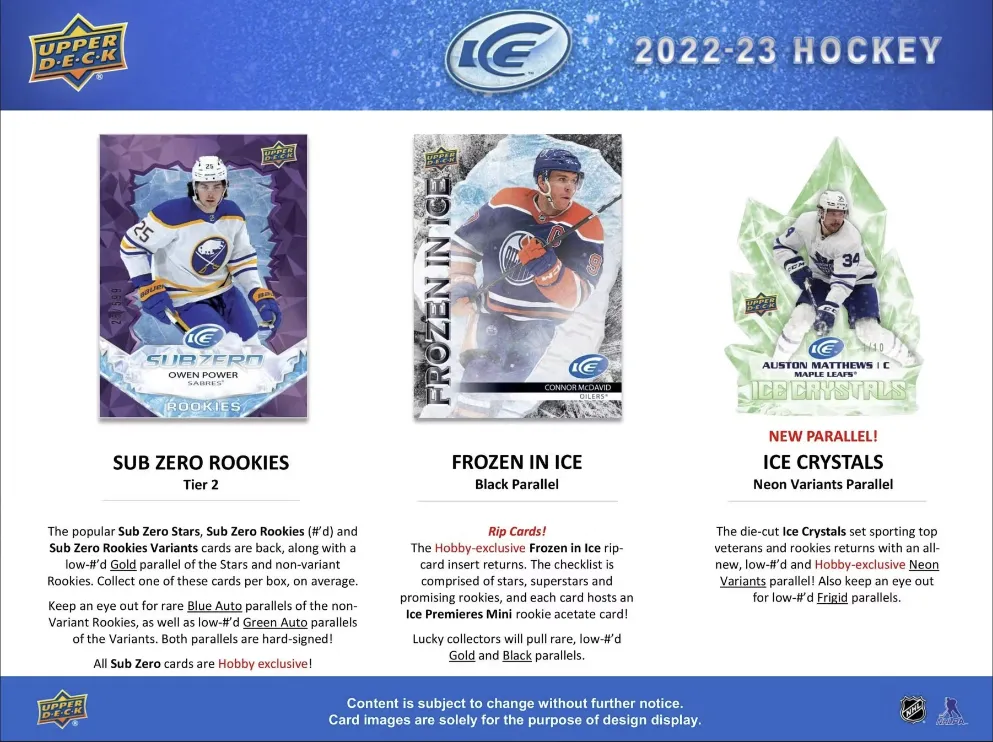 2022-23 Upper Deck Ice Hockey Hobby