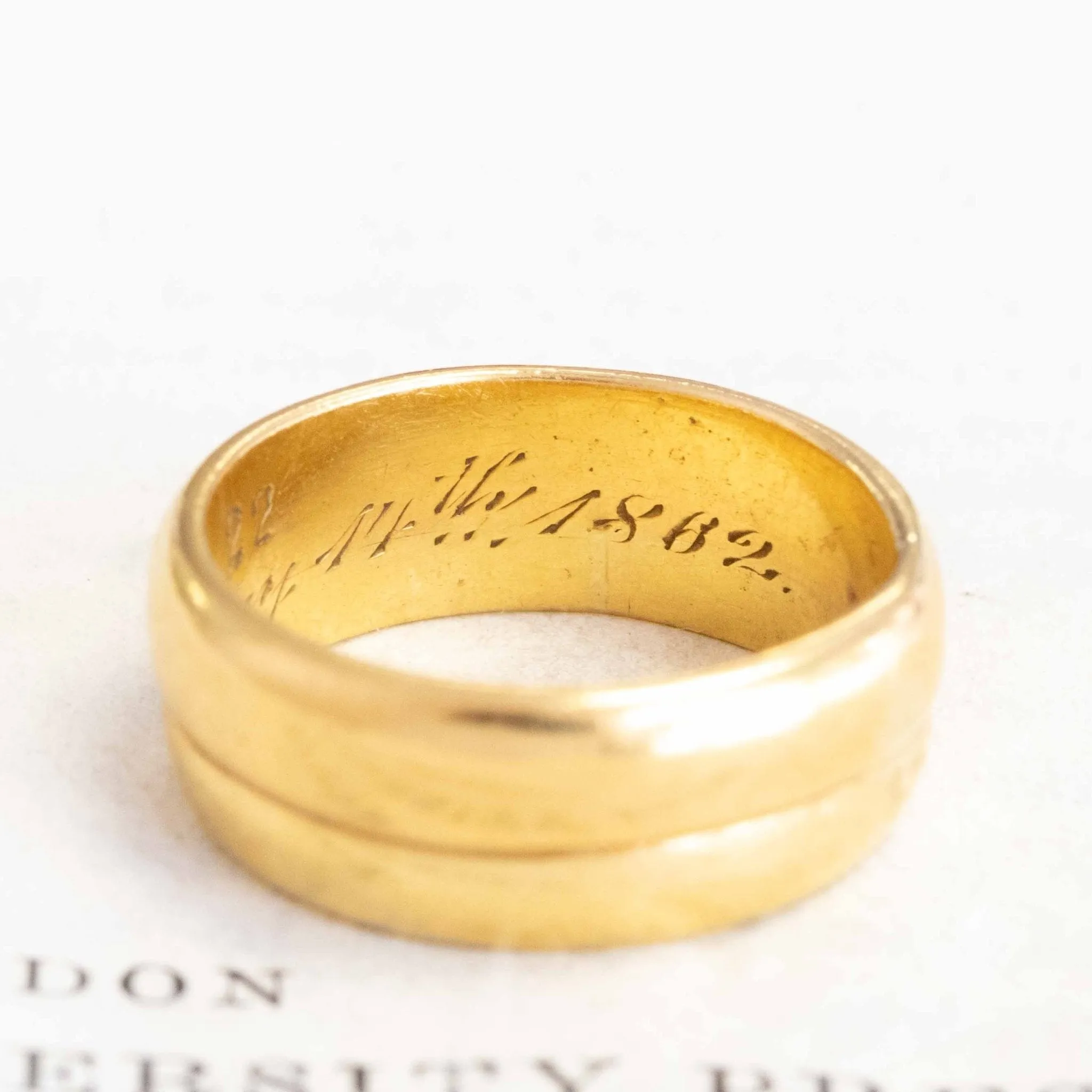 22kt Victorian Double Row Yellow Gold Band