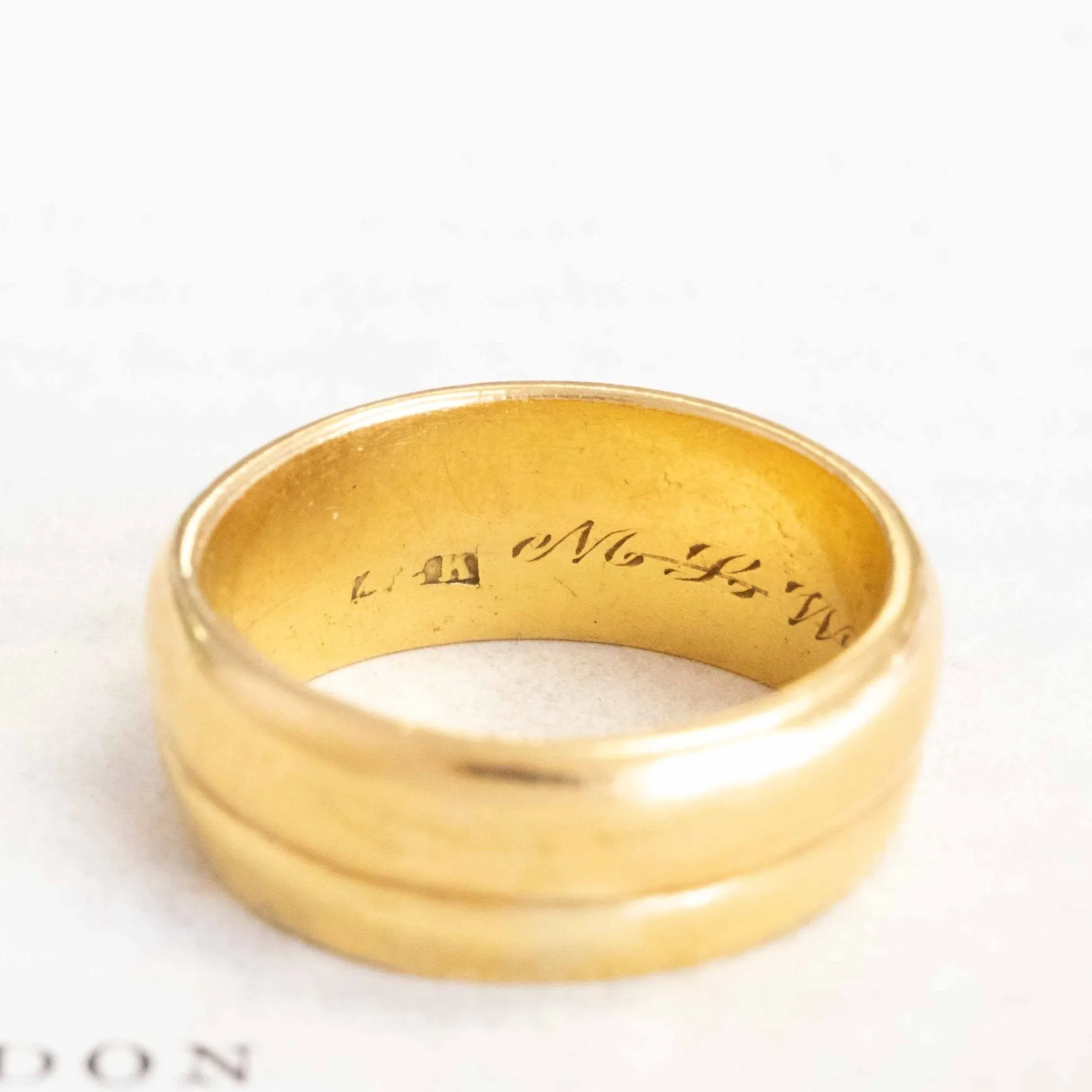 22kt Victorian Double Row Yellow Gold Band