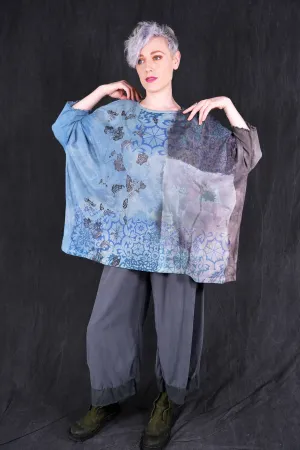 2353HD Square Tee w/Lettuce Edge Sleeves-Moroccan Tile Memory