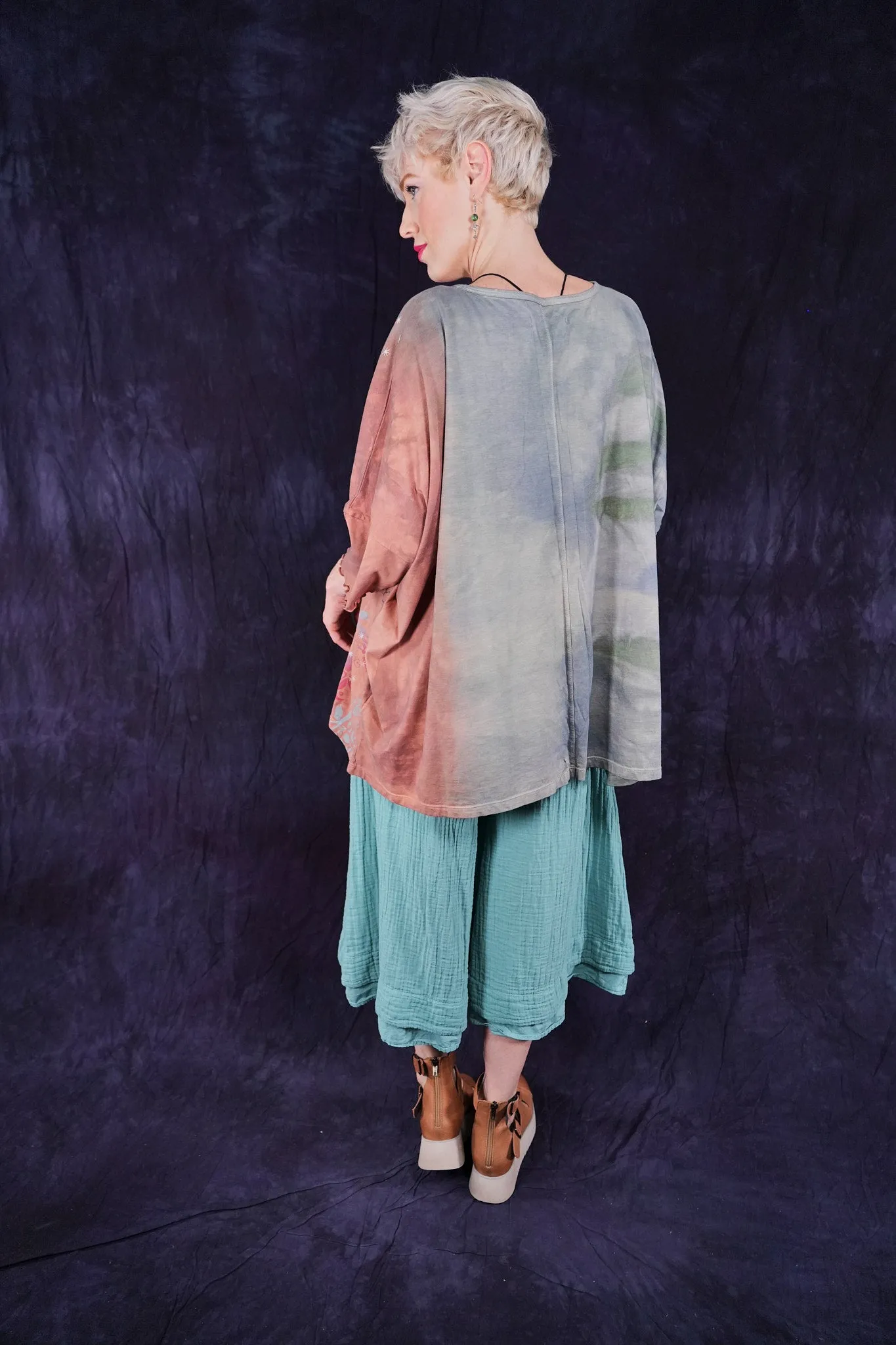 2353HD Square Tee w/Lettuce Edge Sleeves-Sea & Earth Wanderer