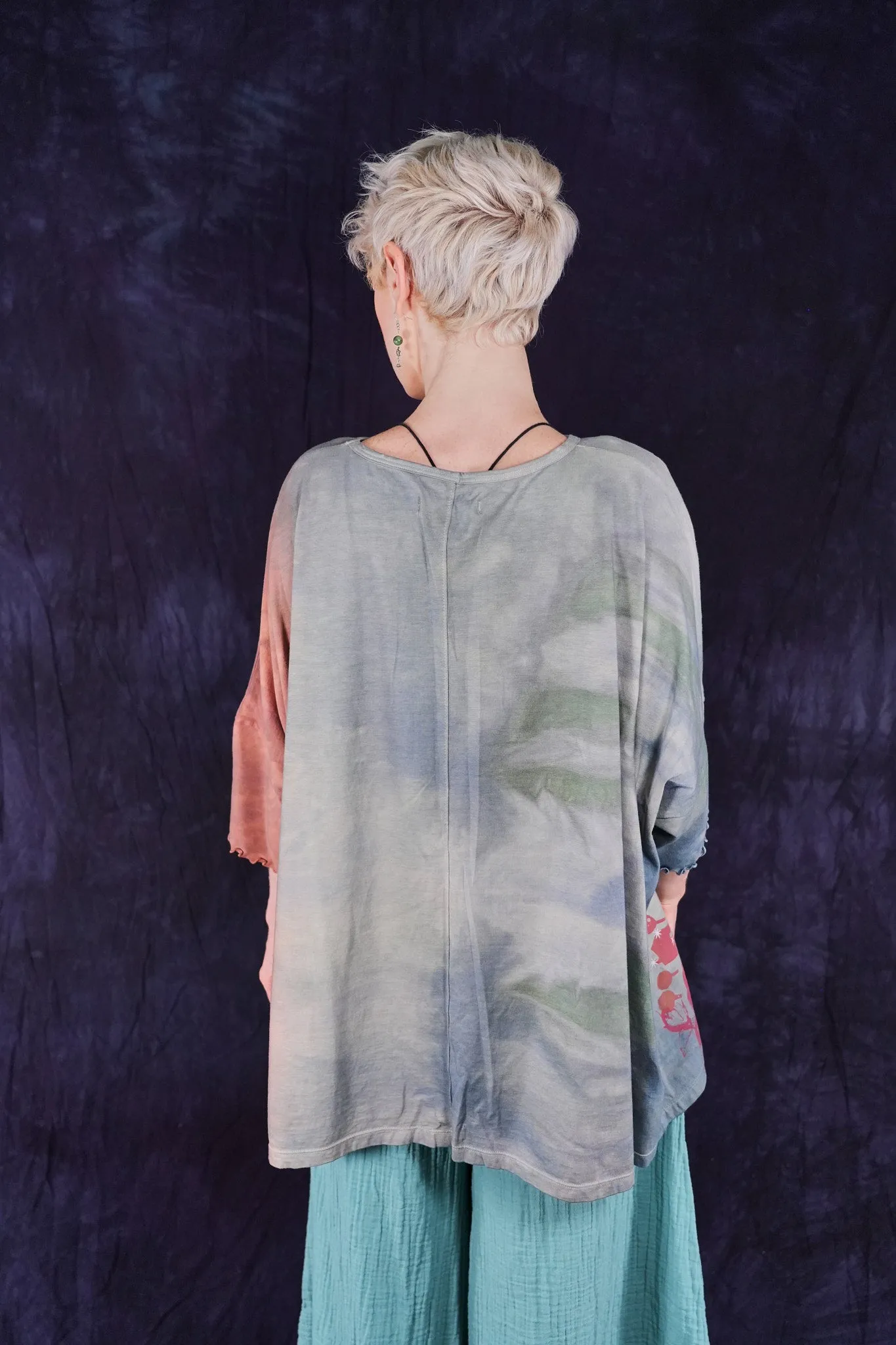 2353HD Square Tee w/Lettuce Edge Sleeves-Sea & Earth Wanderer