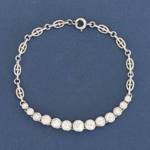 2.42ctw Antique Old European Cut Diamond Graduated Bracelet