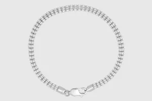 2.5mm - 4.5mm Ice Bracelet - 10k White Gold