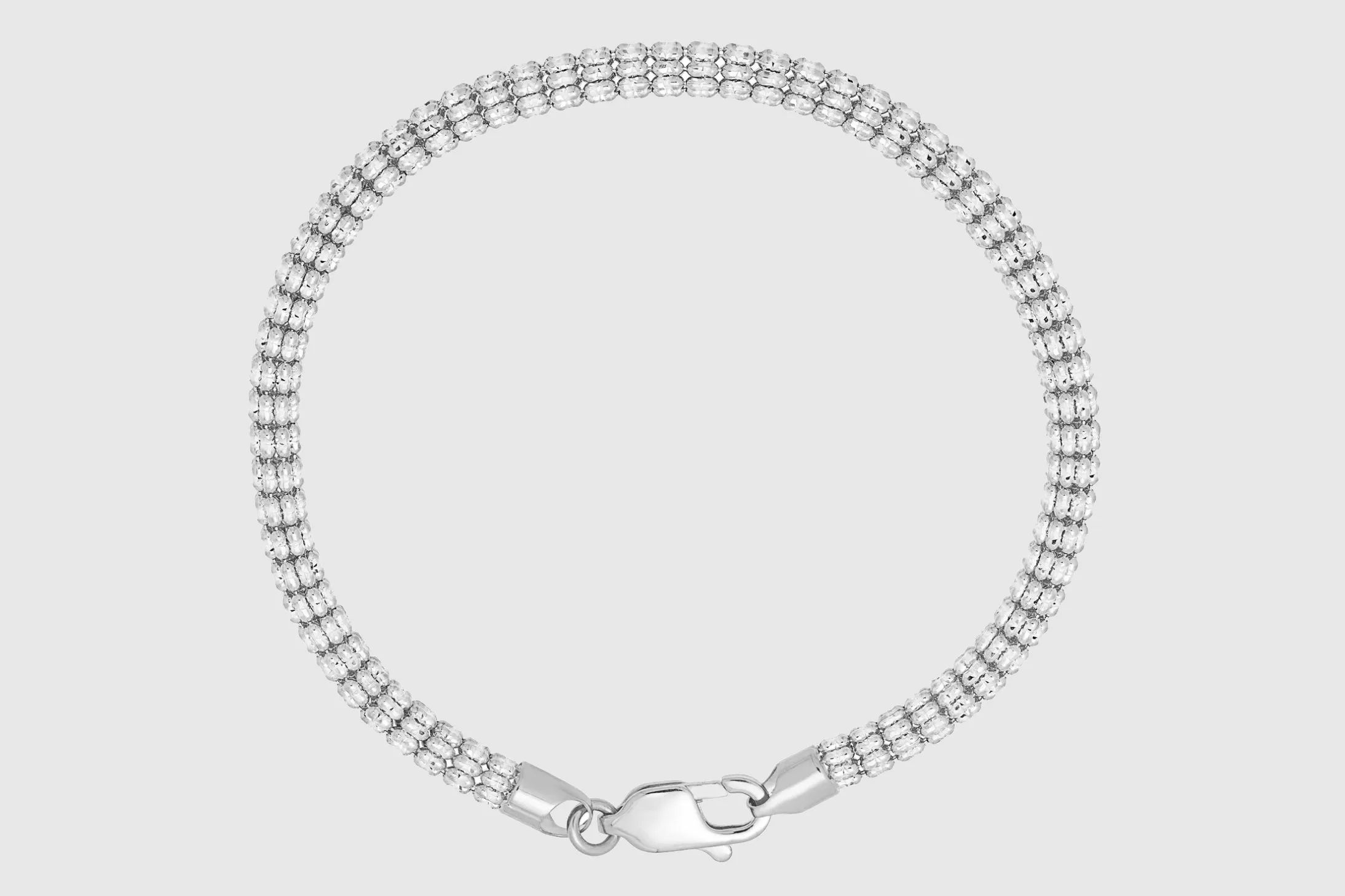 2.5mm - 4.5mm Ice Bracelet - 10k White Gold