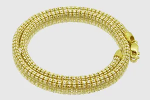 2.5mm - 4.5mm Ice Chain Necklace - 14k Yellow Gold
