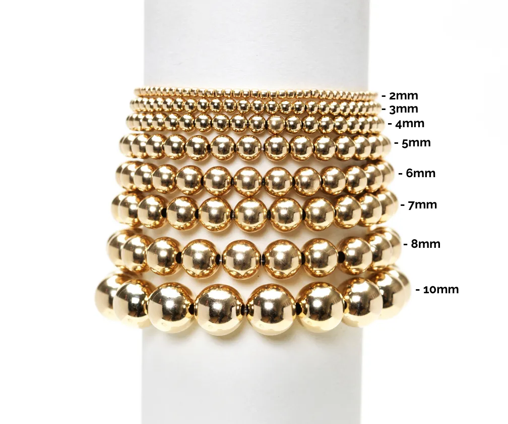 2mm Yellow Gold Filled Bracelet with Lapis Pattern