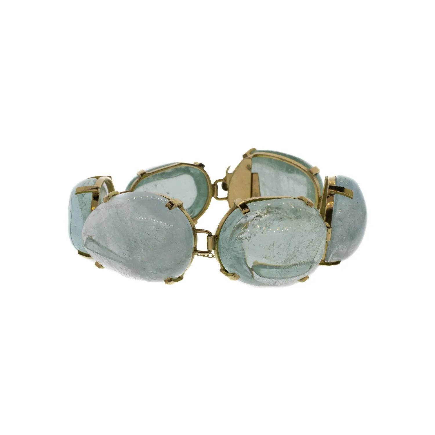 323ctw Cabochon Cut Aquamarine Bracelet