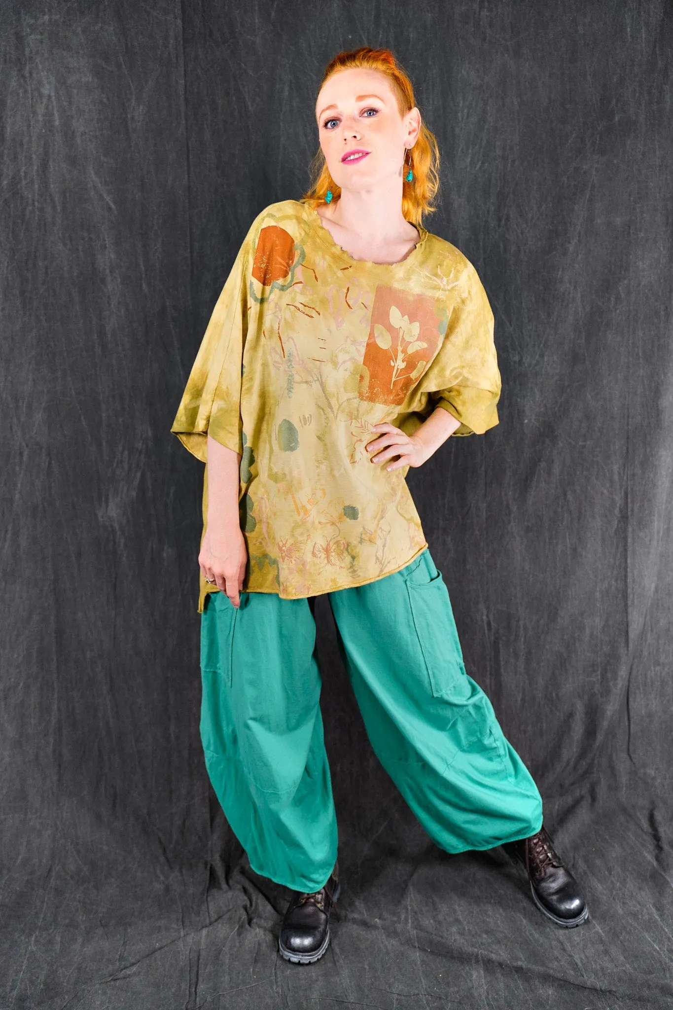 3325 Garden Pocket Pant Cyan-U