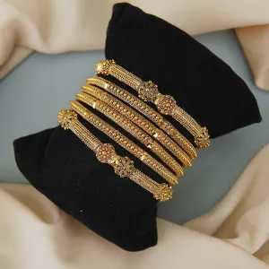 6 Pieces Antique Gold Kangan Set