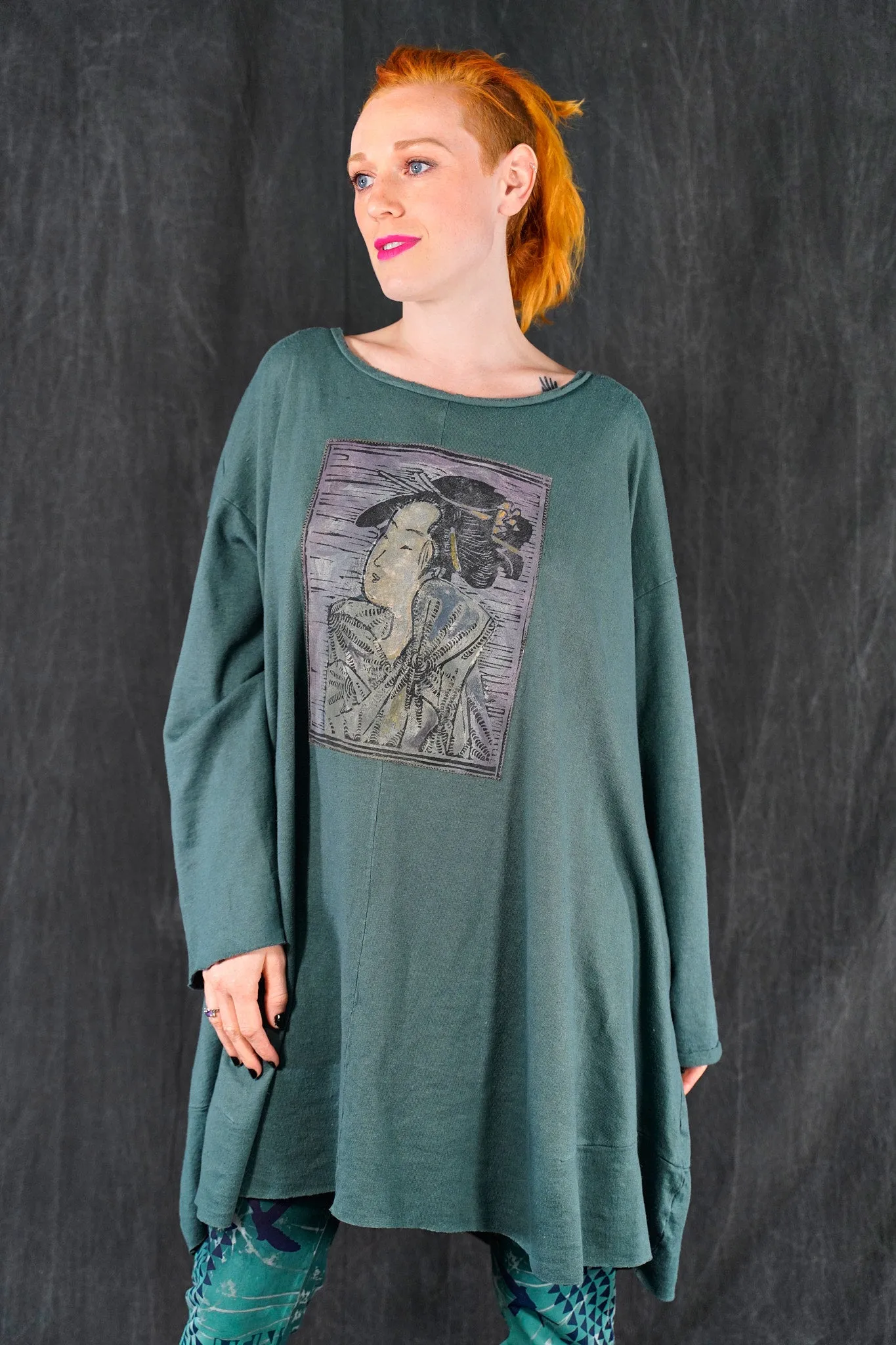 7240 Story Dress Spruce Geisha Patch