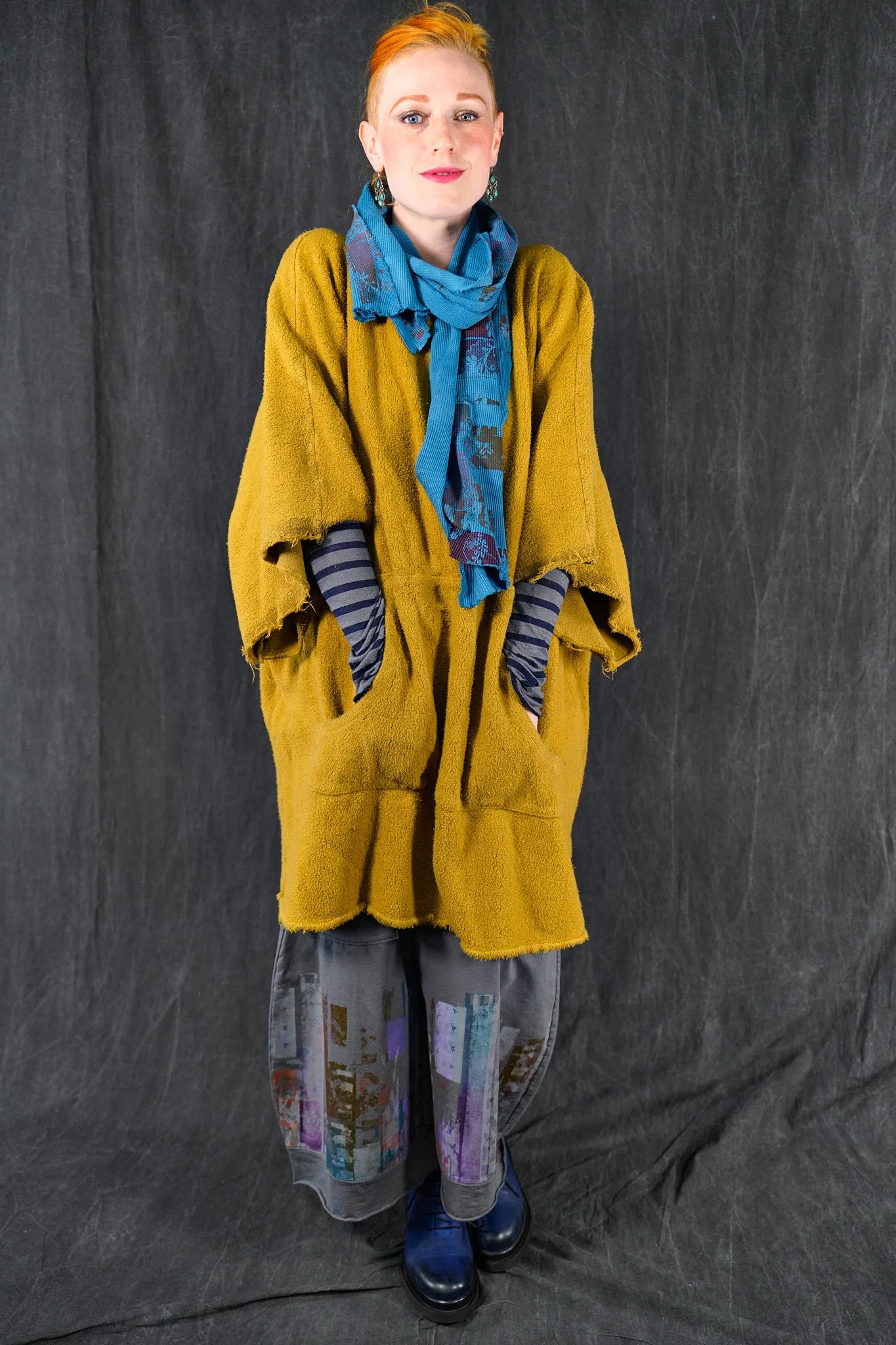 8001 Hand-Dyed Thermal Scarf Teal-P