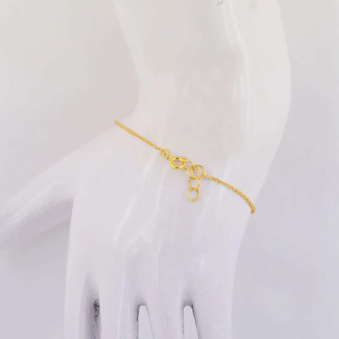 9.50 Ct AAA Certified Black Diamond Chain Bracelet in Yellow Finish! Great Shine & Very Elegant
