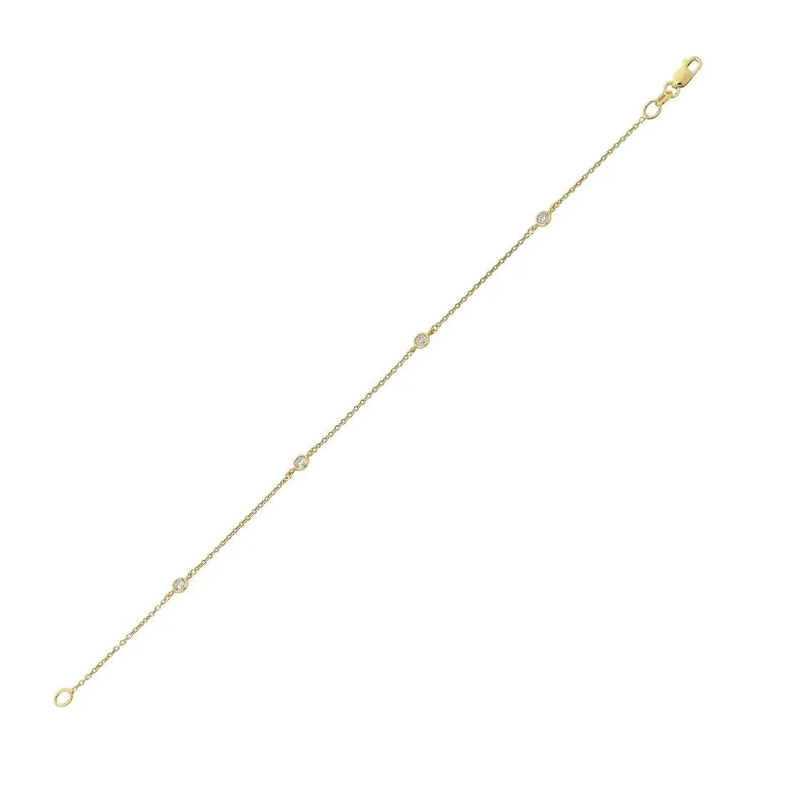 9ct Yellow Gold Cubic Zirconia Bracelet