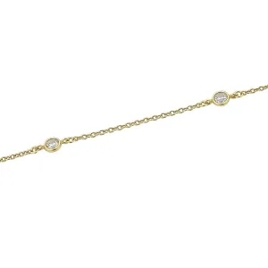 9ct Yellow Gold Cubic Zirconia Bracelet