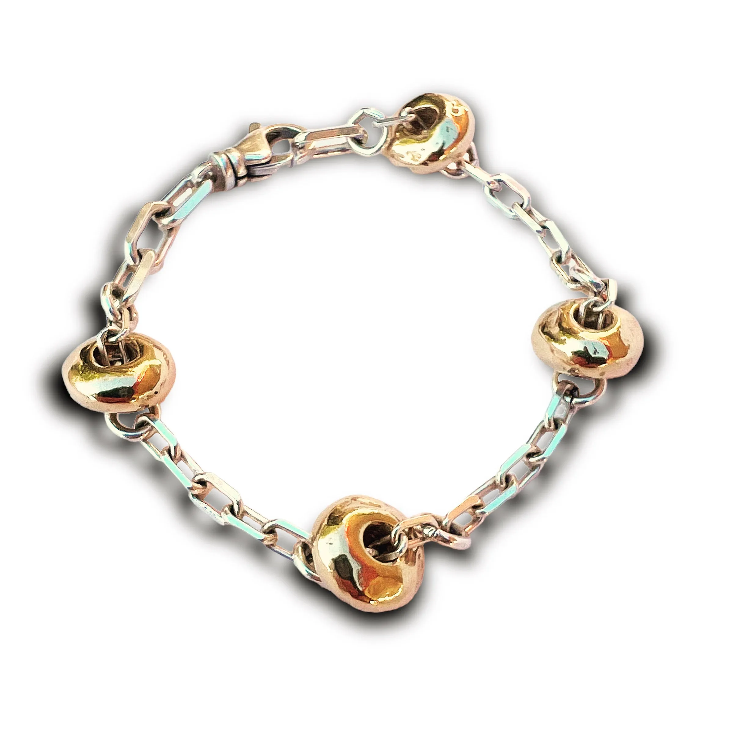 Abacus Bead Station Bracelet - Bronze