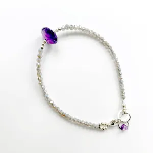 Amethyst Luna Simple Bracelet
