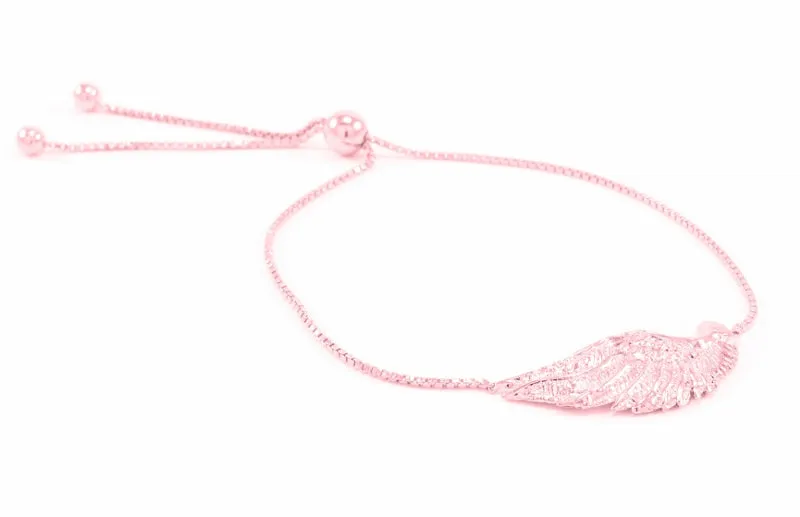Angel Wing Bolo Friendship Bracelet, 18K Gold
