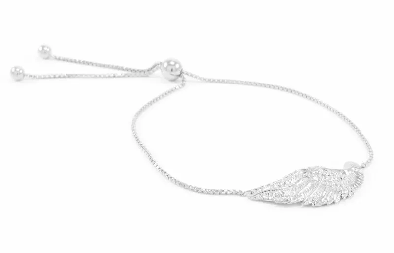 Angel Wing Bolo Friendship Bracelet, 18K Gold