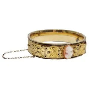 Antique 1920s 18K Gold Plated Bangle