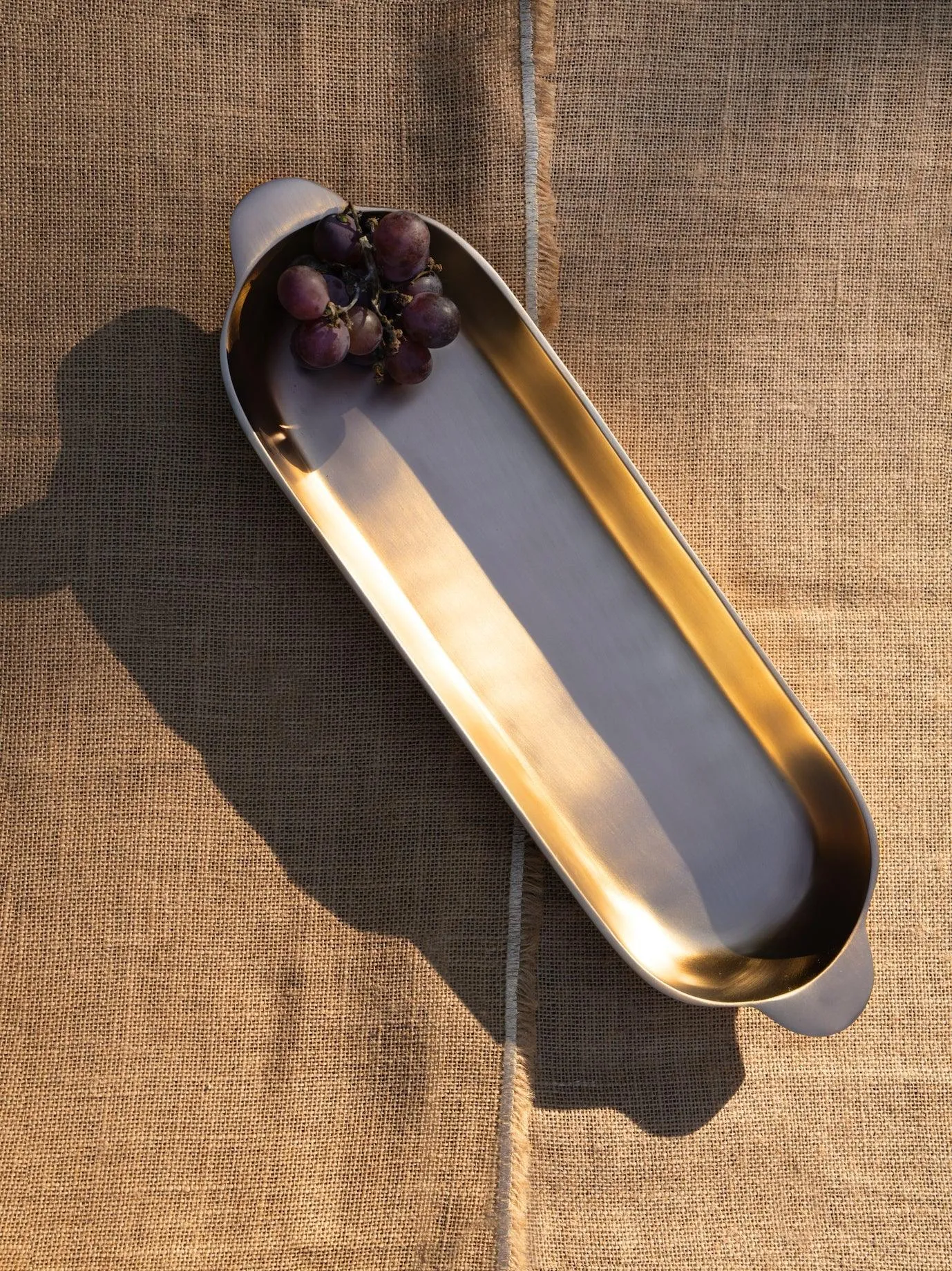 Antique Brass Long Trays Set of 2