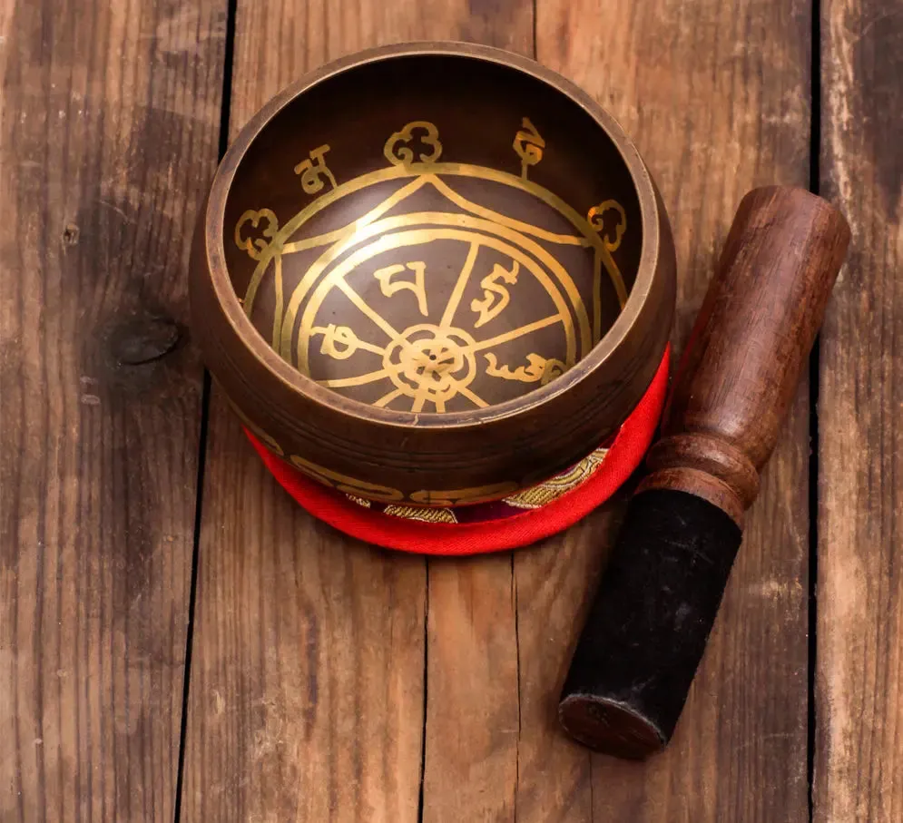 Antique Brown Singing Bowl Chakra