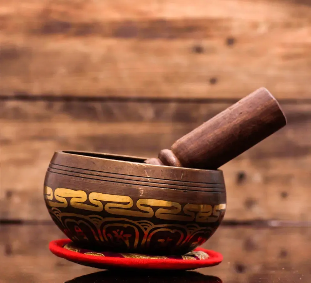 Antique Brown Singing Bowl Chakra