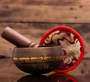 Antique Brown Singing Bowl Chakra