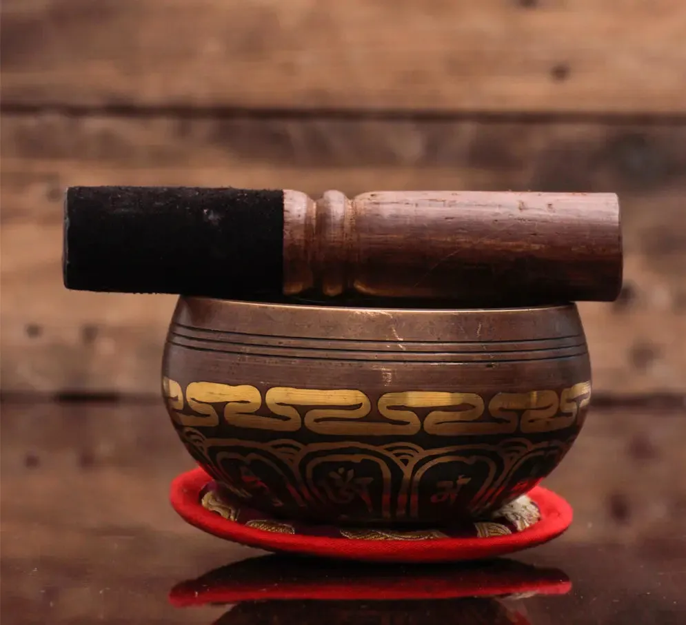 Antique Brown Singing Bowl Chakra