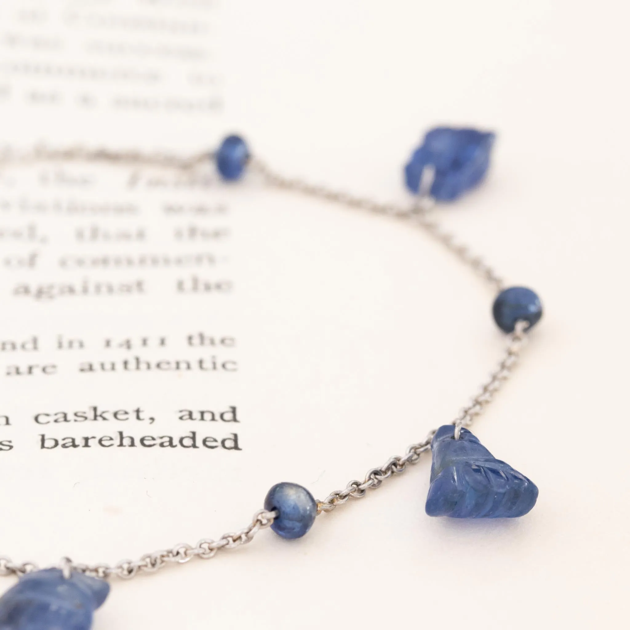 Antique Carved Sapphire Charm Bracelet by Cartier