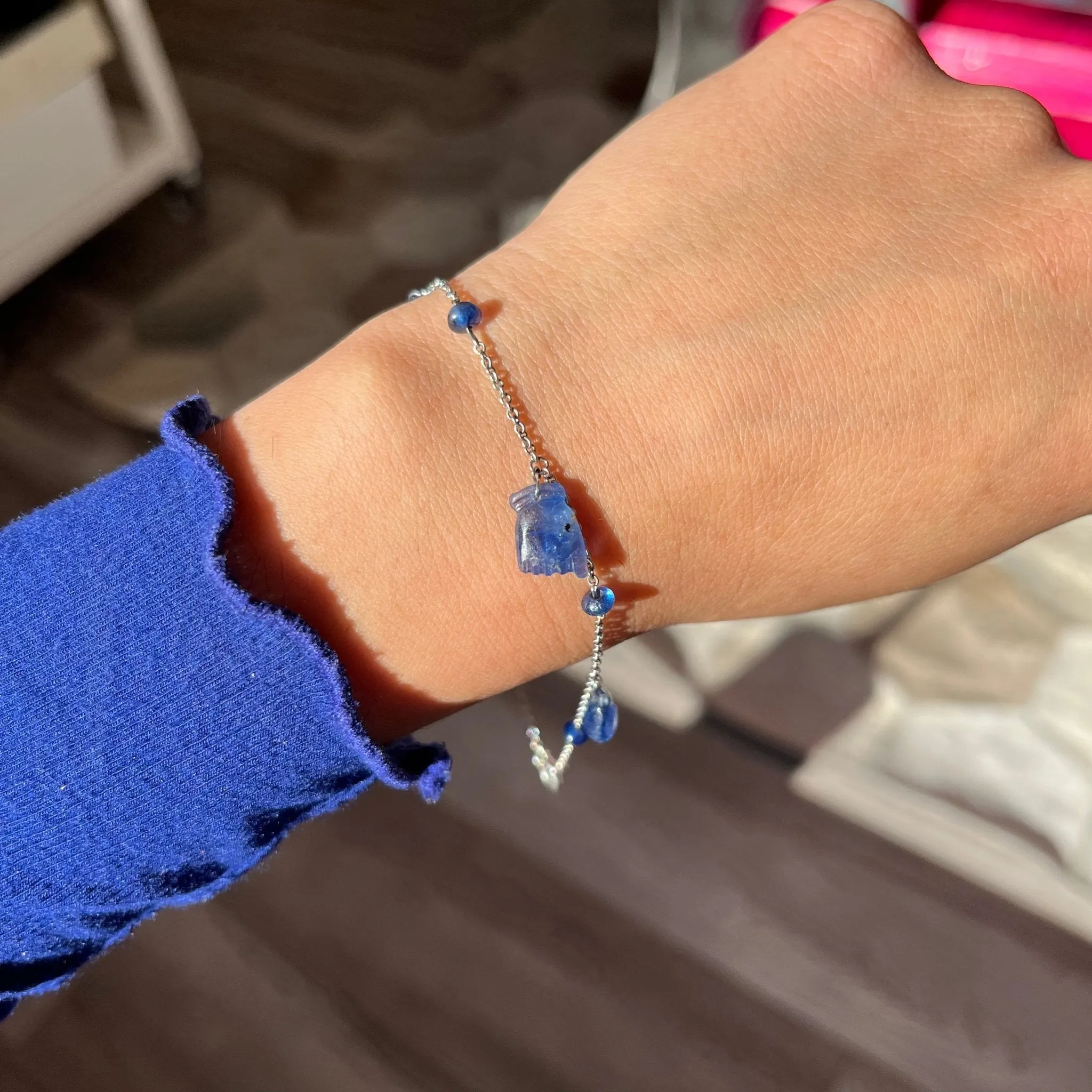 Antique Carved Sapphire Charm Bracelet by Cartier