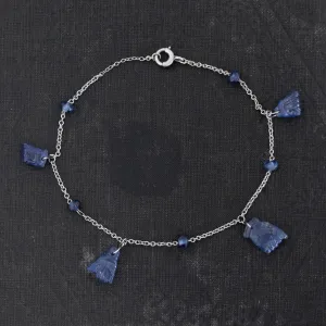 Antique Carved Sapphire Charm Bracelet by Cartier