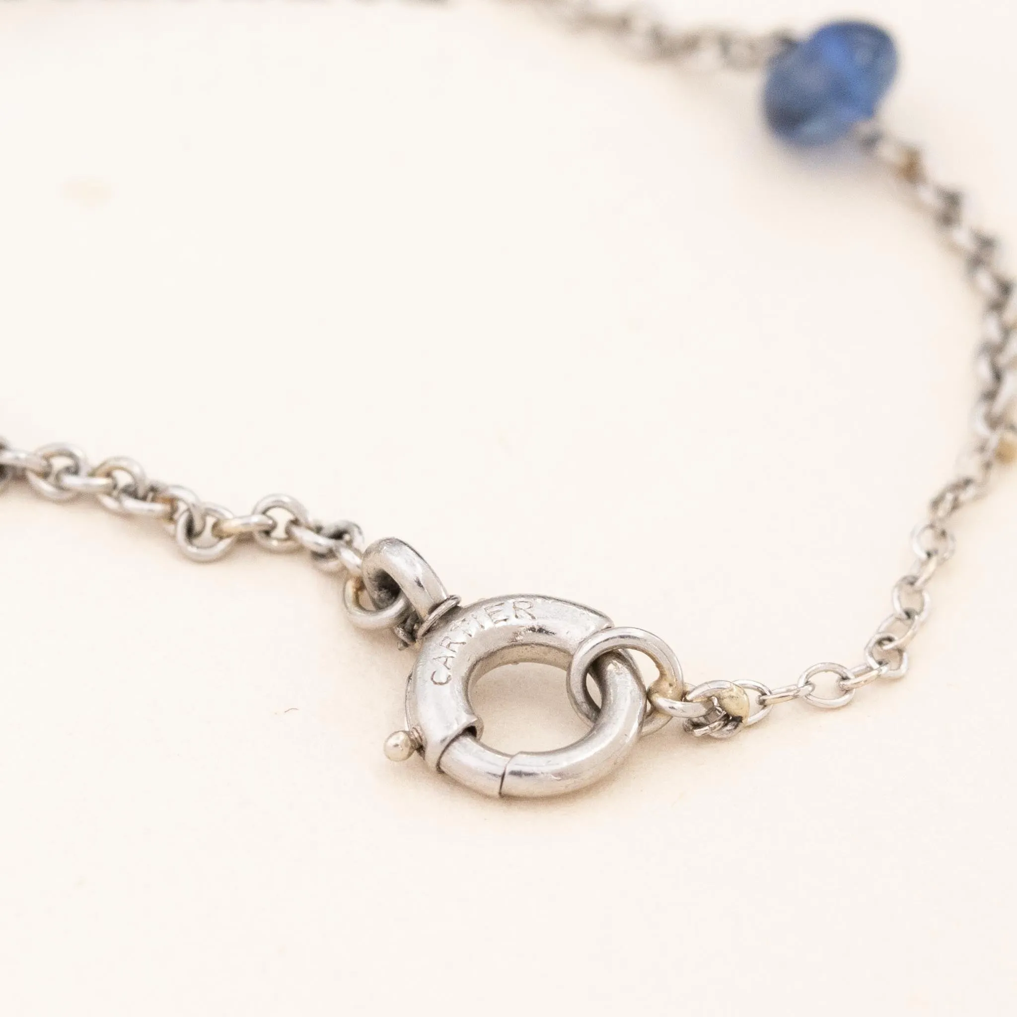 Antique Carved Sapphire Charm Bracelet by Cartier