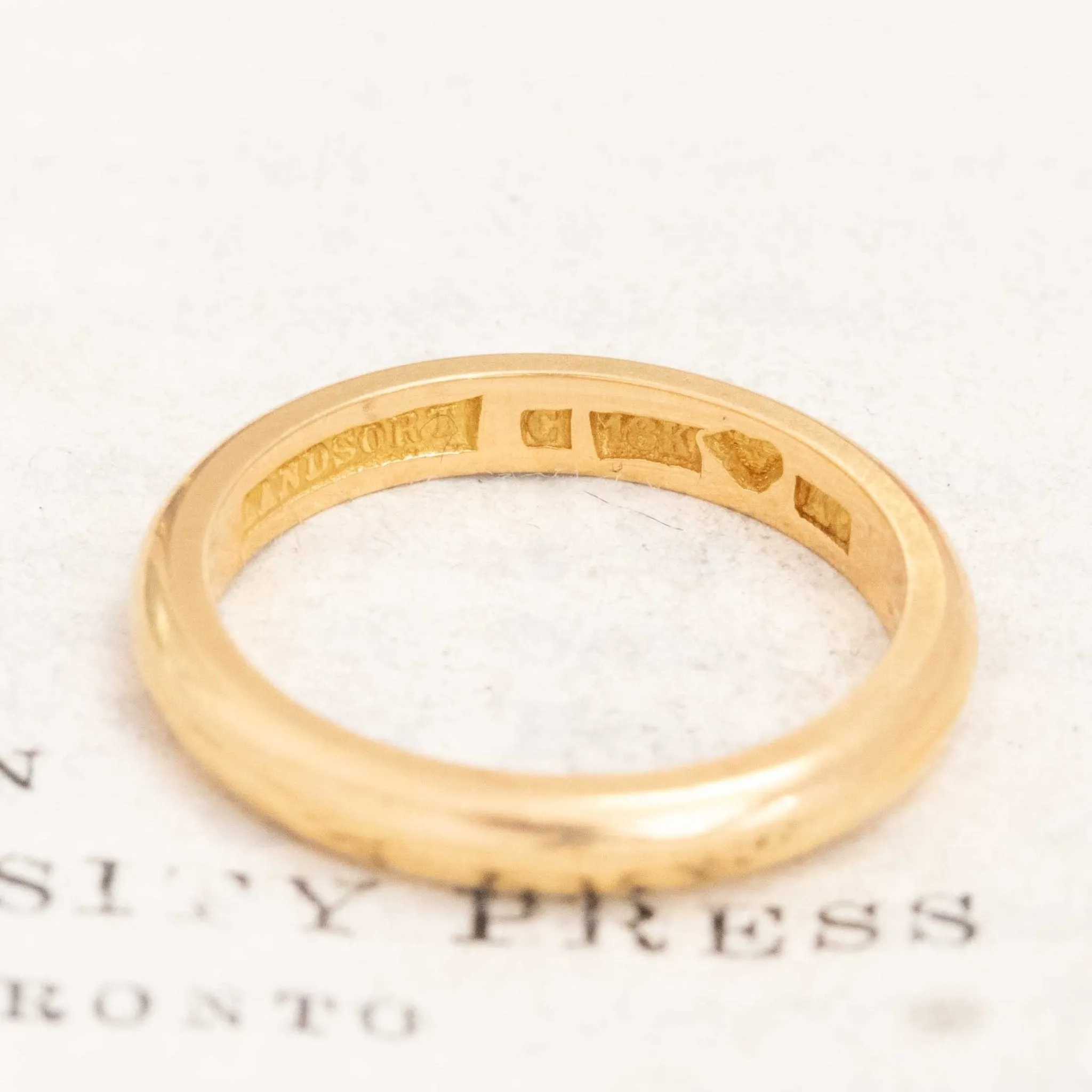Antique Gold English Wedding Band, 2.80mm