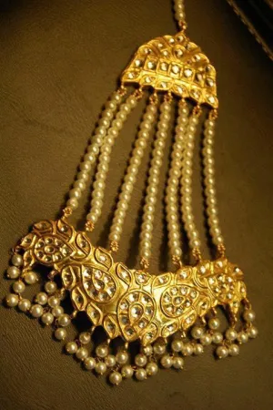 Antique Gold Plated Jhumar #J4137