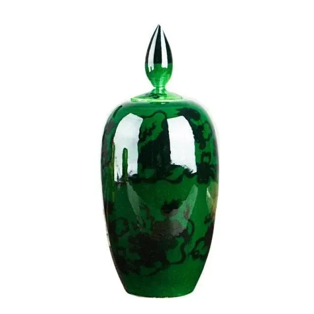 Antique Jade Glazed Ginger Jar