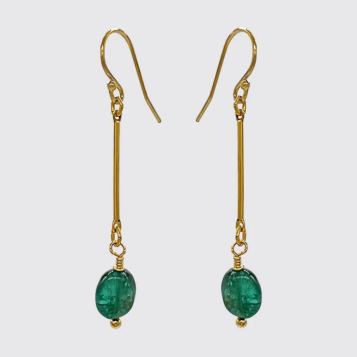 Apatite Accent Drop Earrings