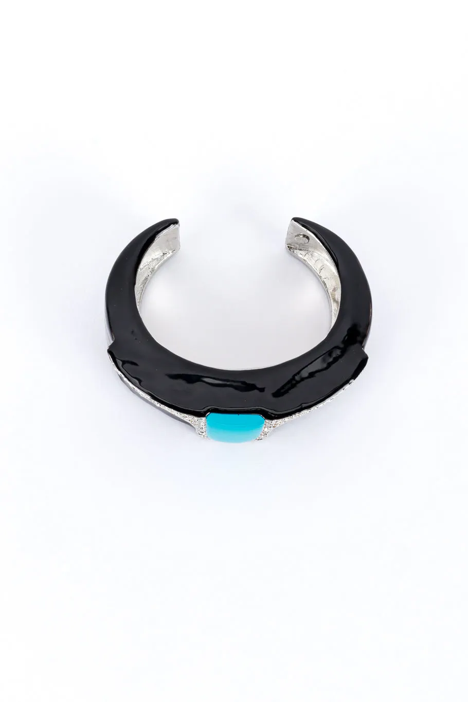 Art Deco Enamel & Rhinestone Cuff Bracelet