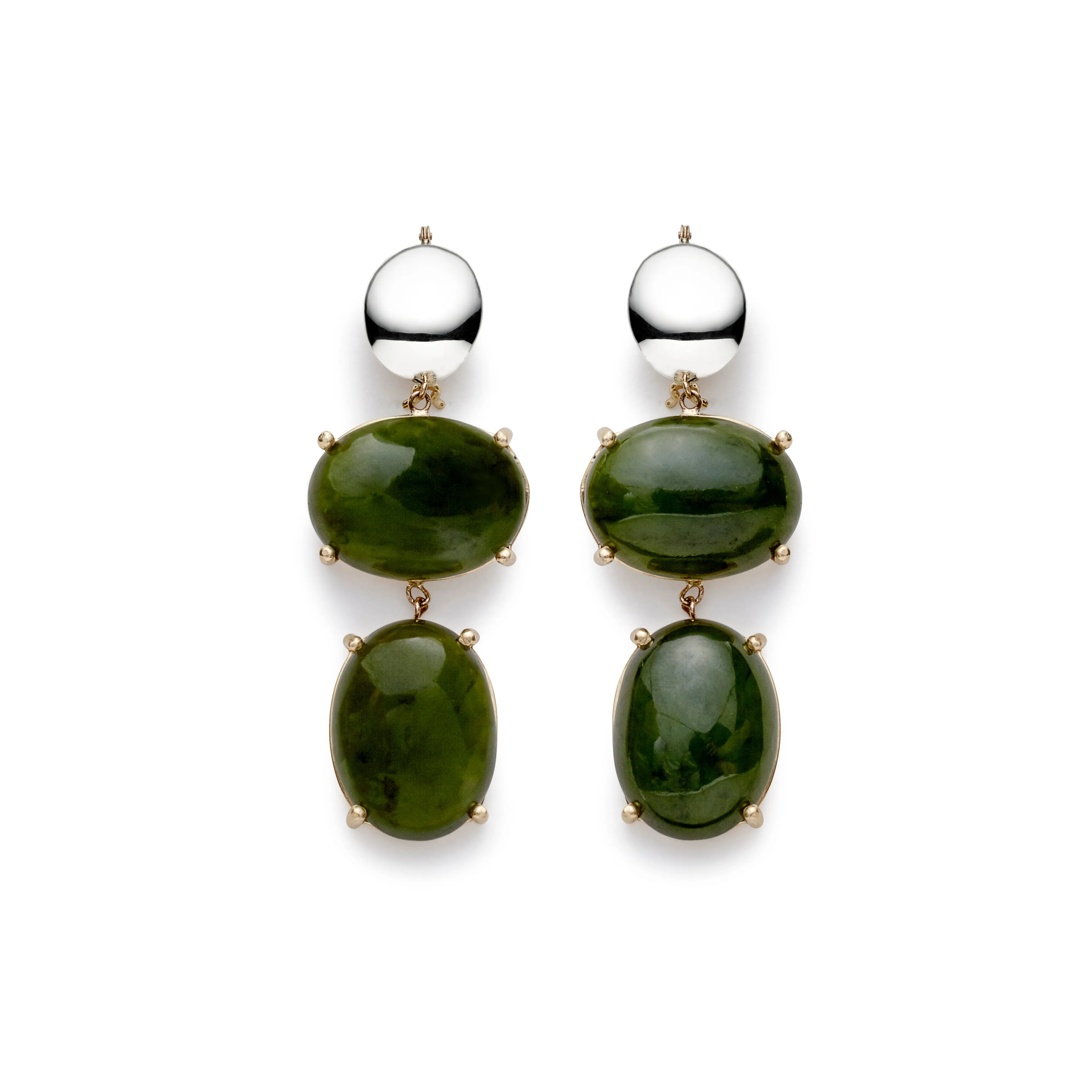 augusta double onyx earrings